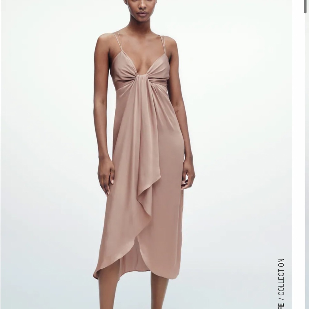 Zara knotted slip dress